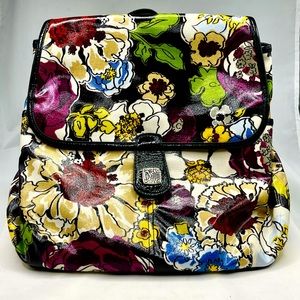 BRIGHTON Collectibles Floral Flowers Multicolor BackPack Colorful Shoulder Bag